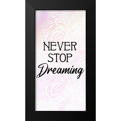 Pink Animals 1 Black Modern Wood Framed Art Print by Allen, Kimberly