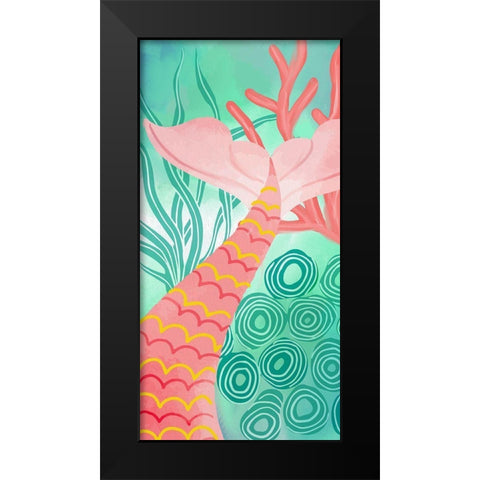 Mermaid Tail 1 Black Modern Wood Framed Art Print by Allen, Kimberly