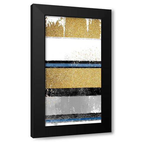 Gorgeous Blue Panel 1 Black Modern Wood Framed Art Print with Double Matting by Allen, Kimberly