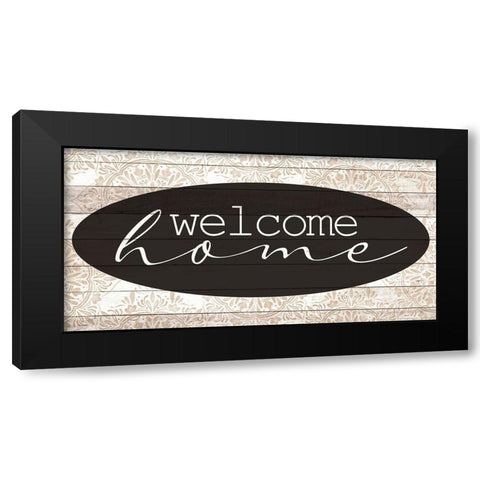 Welcome Home Wood Black Modern Wood Framed Art Print by Allen, Kimberly