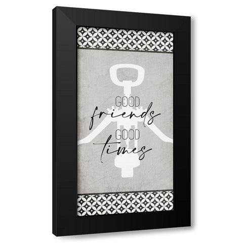 Good Times Wine 6 Black Modern Wood Framed Art Print with Double Matting by Allen, Kimberly