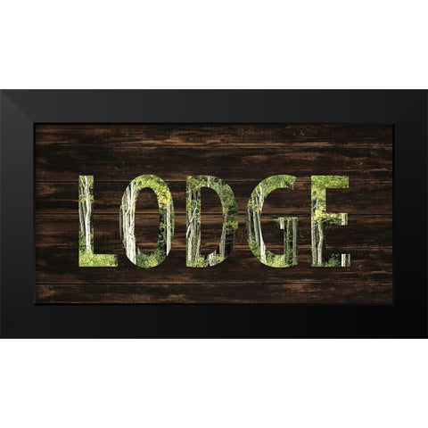 To the Lodge Black Modern Wood Framed Art Print by Allen, Kimberly