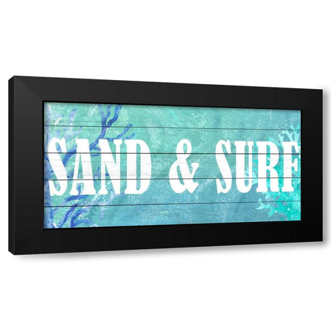 Sand and Surf Black Modern Wood Framed Art Print with Double Matting by Allen, Kimberly