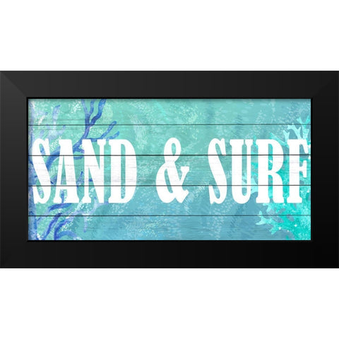 Sand and Surf Black Modern Wood Framed Art Print by Allen, Kimberly