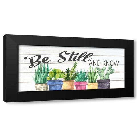 Be Still Plants Black Modern Wood Framed Art Print with Double Matting by Allen, Kimberly