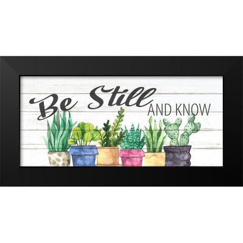 Be Still Plants Black Modern Wood Framed Art Print by Allen, Kimberly