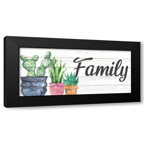 Family Plants Black Modern Wood Framed Art Print with Double Matting by Allen, Kimberly