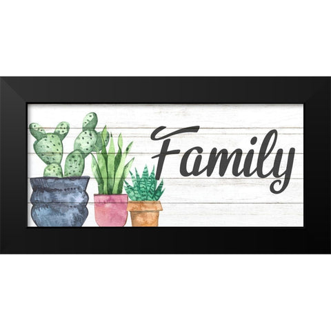 Family Plants Black Modern Wood Framed Art Print by Allen, Kimberly