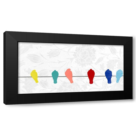 Summer Birds Black Modern Wood Framed Art Print with Double Matting by Allen, Kimberly