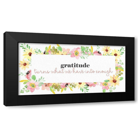Gratitude Black Modern Wood Framed Art Print with Double Matting by Allen, Kimberly