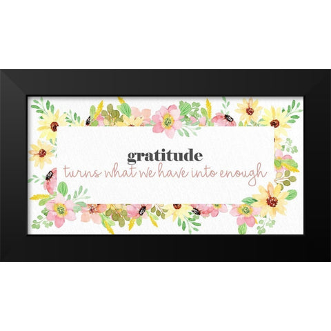 Gratitude Black Modern Wood Framed Art Print by Allen, Kimberly