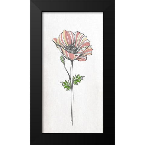 Spring Panel 1 Black Modern Wood Framed Art Print by Allen, Kimberly