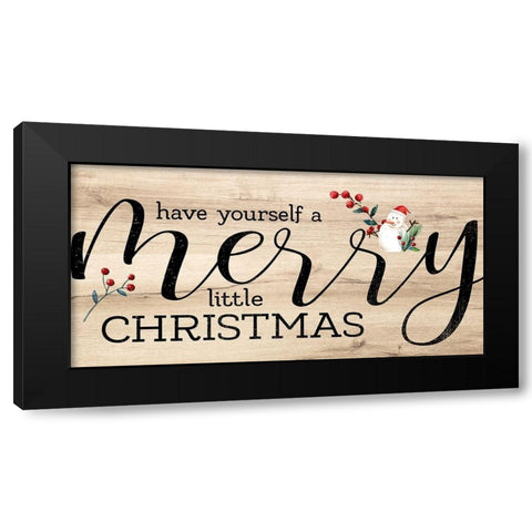 A Merry Little Black Modern Wood Framed Art Print by Allen, Kimberly