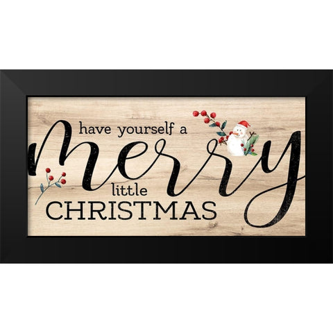 A Merry Little Black Modern Wood Framed Art Print by Allen, Kimberly