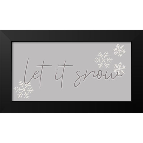 Snow Black Modern Wood Framed Art Print by Allen, Kimberly