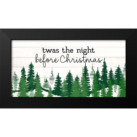Night Before Christmas Black Modern Wood Framed Art Print by Allen, Kimberly