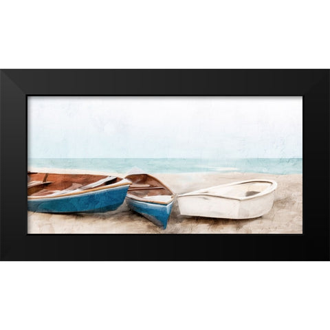 Three Beached Black Modern Wood Framed Art Print by Allen, Kimberly