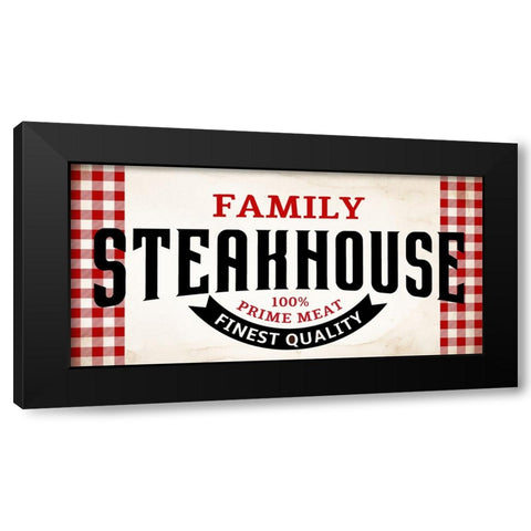 Family Steakhouse Black Modern Wood Framed Art Print by Allen, Kimberly