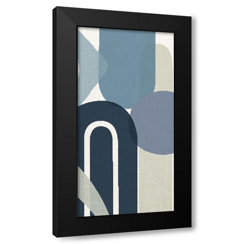 Abstract Shape Panel 1 Black Modern Wood Framed Art Print by Allen, Kimberly