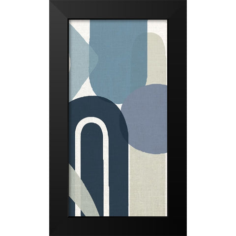 Abstract Shape Panel 1 Black Modern Wood Framed Art Print by Allen, Kimberly