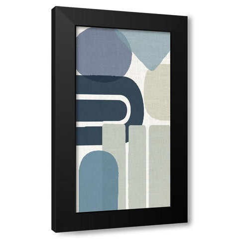 Abstract Shape Panel 2 Black Modern Wood Framed Art Print by Allen, Kimberly