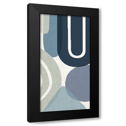 Abstract Shape Panel 3 Black Modern Wood Framed Art Print by Allen, Kimberly