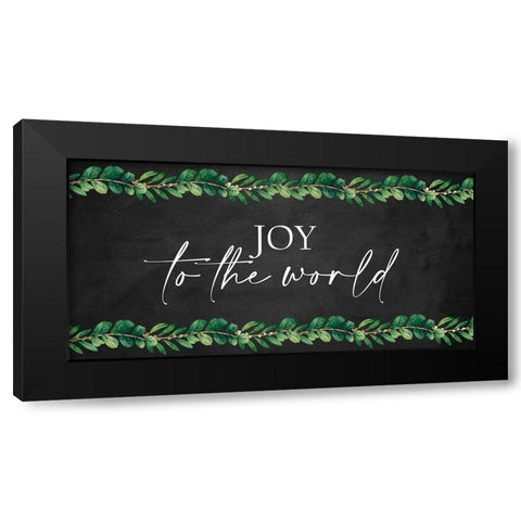 Joy To The World Black Modern Wood Framed Art Print with Double Matting by Allen, Kimberly