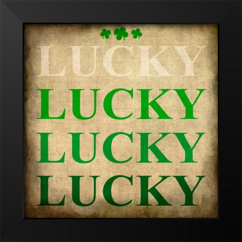 Lucky Black Modern Wood Framed Art Print by Allen, Kimberly