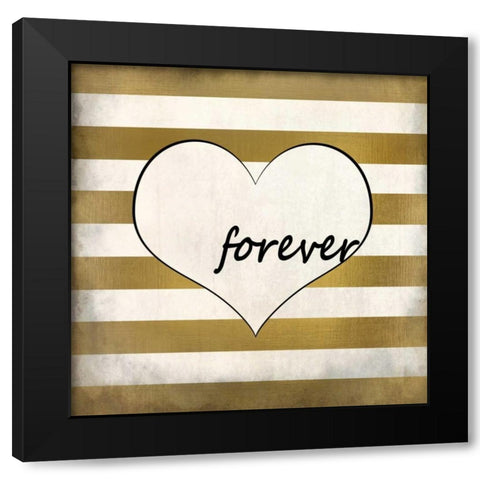 Forever Black Modern Wood Framed Art Print by Allen, Kimberly