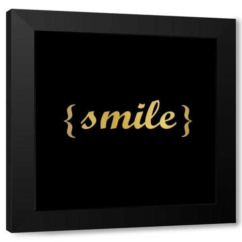 Smile Black Modern Wood Framed Art Print by Allen, Kimberly