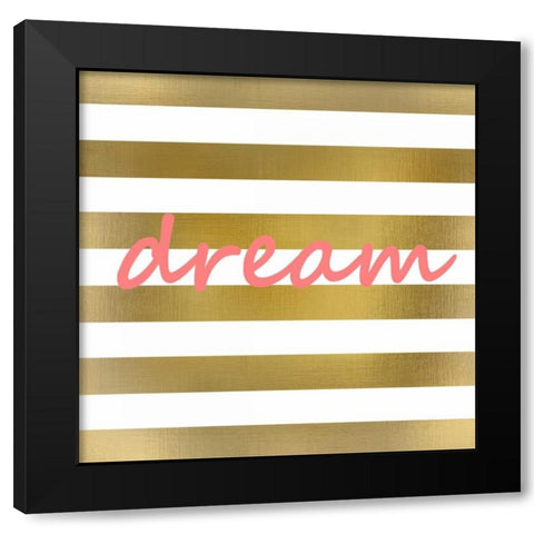 Pink And Gold Dream Black Modern Wood Framed Art Print with Double Matting by Allen, Kimberly