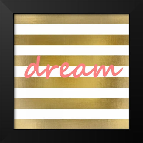 Pink And Gold Dream Black Modern Wood Framed Art Print by Allen, Kimberly