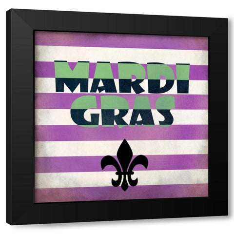 Mardi Gras Black Modern Wood Framed Art Print with Double Matting by Allen, Kimberly