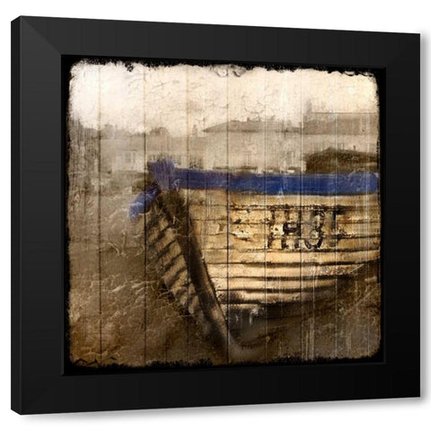 On The Sand Black Modern Wood Framed Art Print with Double Matting by Allen, Kimberly