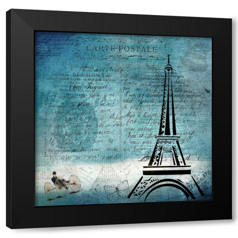 Old Time Paris Black Modern Wood Framed Art Print by Allen, Kimberly