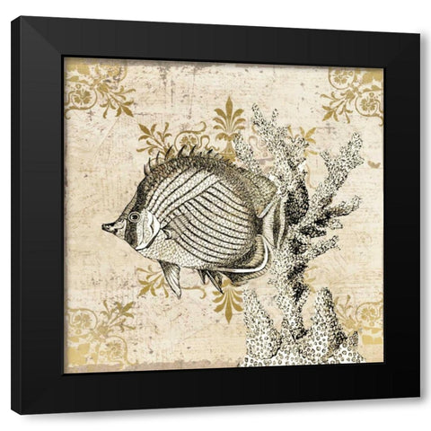 Marine Life 1 Black Modern Wood Framed Art Print by Allen, Kimberly