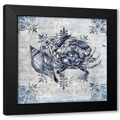 Marine Life Indigo 2 Black Modern Wood Framed Art Print with Double Matting by Allen, Kimberly