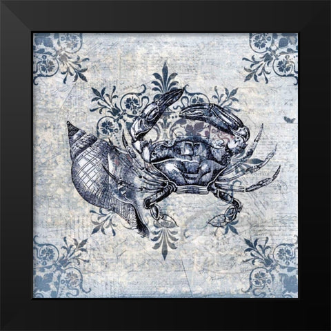 Marine Life Indigo 2 Black Modern Wood Framed Art Print by Allen, Kimberly