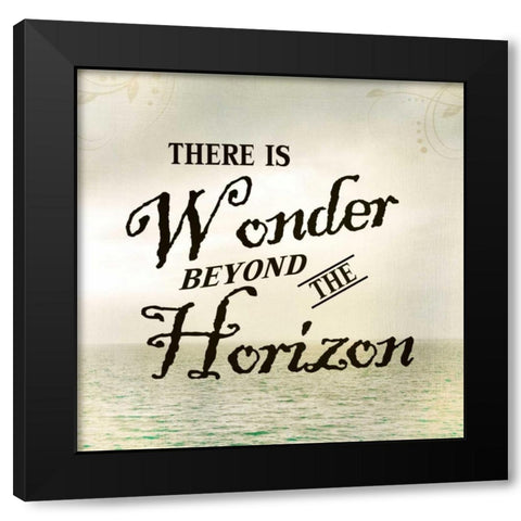 There is Wonder Black Modern Wood Framed Art Print with Double Matting by Allen, Kimberly