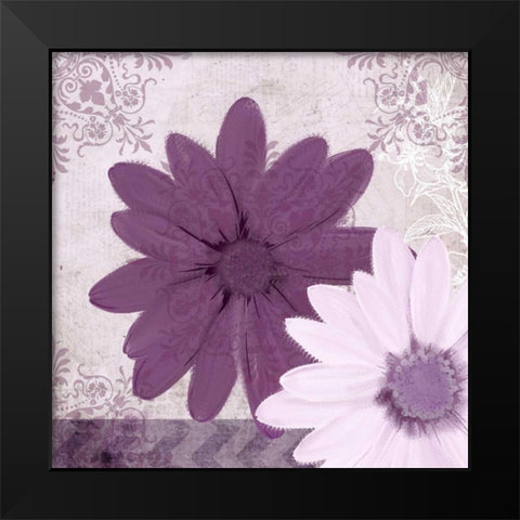 Purple Bloom 2 Black Modern Wood Framed Art Print by Allen, Kimberly