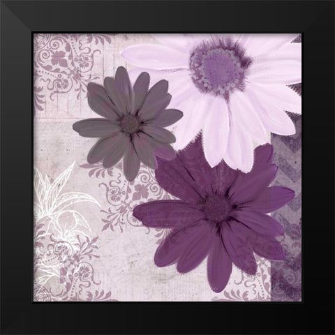 Purple Bloom 3 Black Modern Wood Framed Art Print by Allen, Kimberly