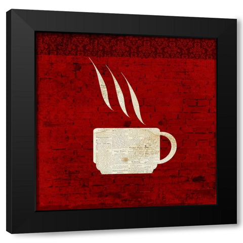 Red Coffee 2 Black Modern Wood Framed Art Print with Double Matting by Allen, Kimberly