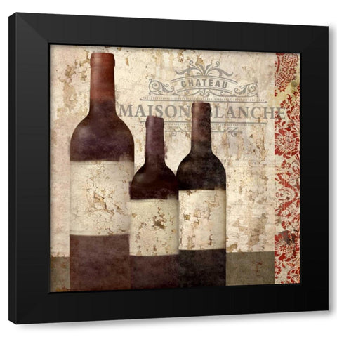 Vintage Wine 3 Black Modern Wood Framed Art Print by Allen, Kimberly