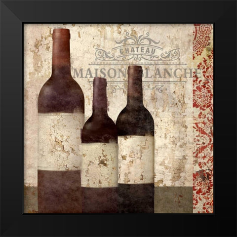 Vintage Wine 3 Black Modern Wood Framed Art Print by Allen, Kimberly