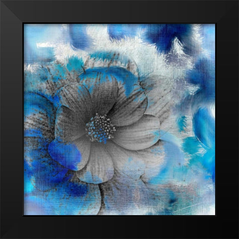 Blooming Black Modern Wood Framed Art Print by Allen, Kimberly
