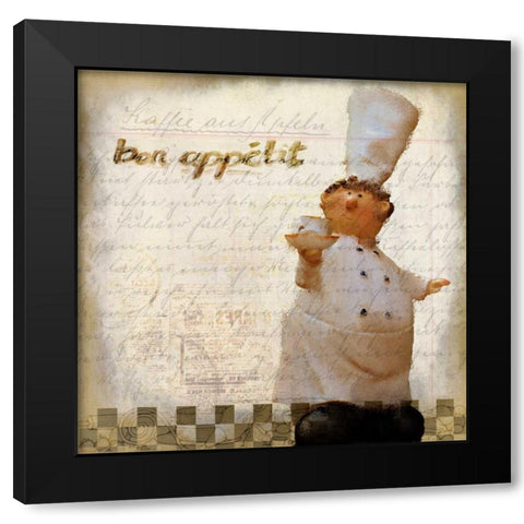 Bon Appetit 2 Black Modern Wood Framed Art Print by Allen, Kimberly