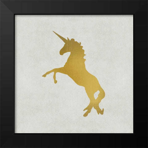 Unicorn Gold 2 Black Modern Wood Framed Art Print by Allen, Kimberly