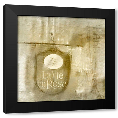 LaVie en Rose Black Modern Wood Framed Art Print by Allen, Kimberly