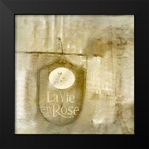 LaVie en Rose Black Modern Wood Framed Art Print by Allen, Kimberly