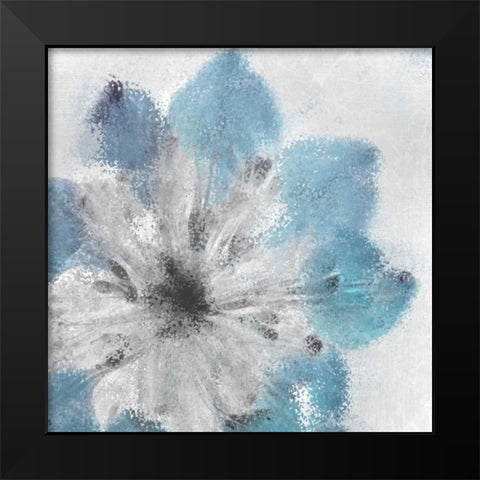 Soft Blue Bloom Black Modern Wood Framed Art Print by Allen, Kimberly